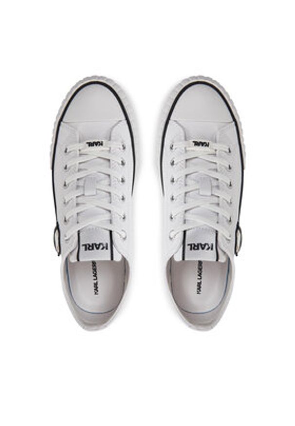 Karl Lagerfeld - KARL LAGERFELD Trampki Kampus Max KL60425T Biały. Kolor: biały. Materiał: skóra