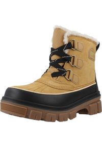 sorel - SOREL TORINO V WP Żółty. Kolor: żółty. Materiał: skóra, syntetyk. Styl: sportowy #1