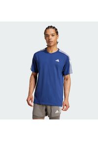 Adidas - Koszulka Own the Run 3-Stripes. Kolor: niebieski. Sport: bieganie #1