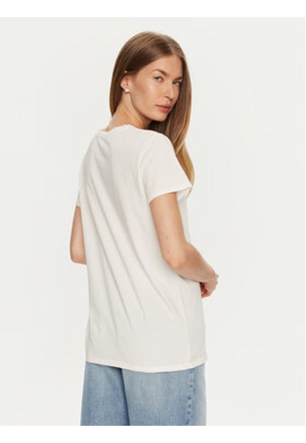 ViCOLO T-Shirt RS0055 Biały Regular Fit. Kolor: biały. Materiał: bawełna