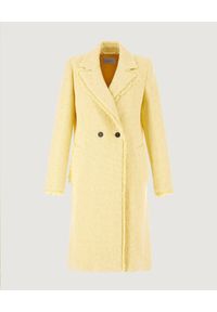 Marella - MARELLA - Żółty płaszcz Nicchia. Okazja: na co dzień. Kolor: żółty. Materiał: tkanina, materiał. Długość rękawa: długi rękaw. Długość: długie. Wzór: ze splotem. Sezon: wiosna. Styl: klasyczny, casual, elegancki #4