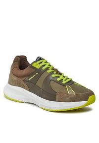 Strellson Sneakersy Greenwich 4010003278 Khaki. Kolor: brązowy. Materiał: materiał