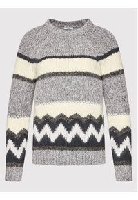 PESERICO - Peserico Sweter S99196F03 9018R Szary Regular Fit. Kolor: szary. Materiał: wełna #3