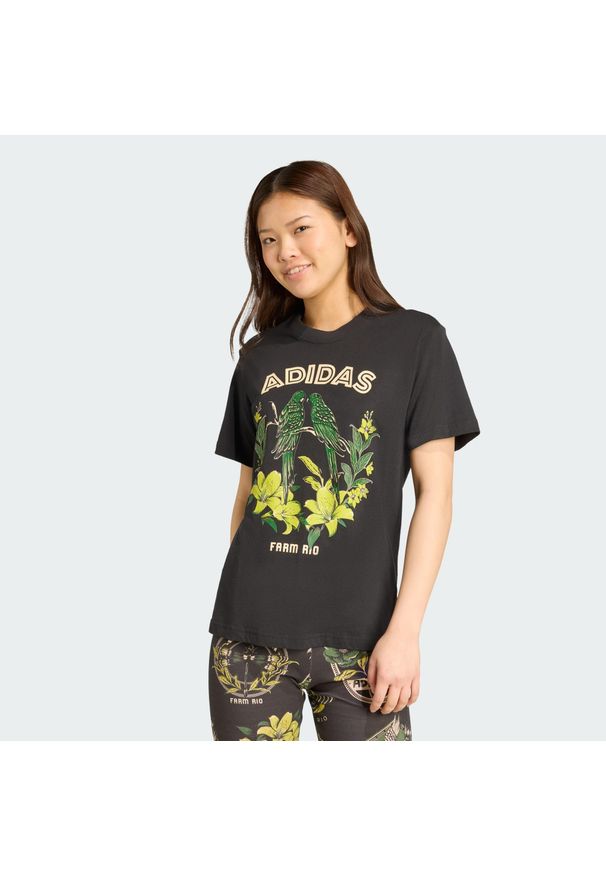 Adidas - Koszulka adidas X FARM Graphic 2. Kolor: czarny. Sport: fitness