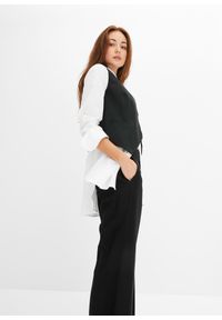 bonprix - Lekkie spodnie Marlena z wiskozą. Kolor: czarny. Materiał: wiskoza. Styl: elegancki #3