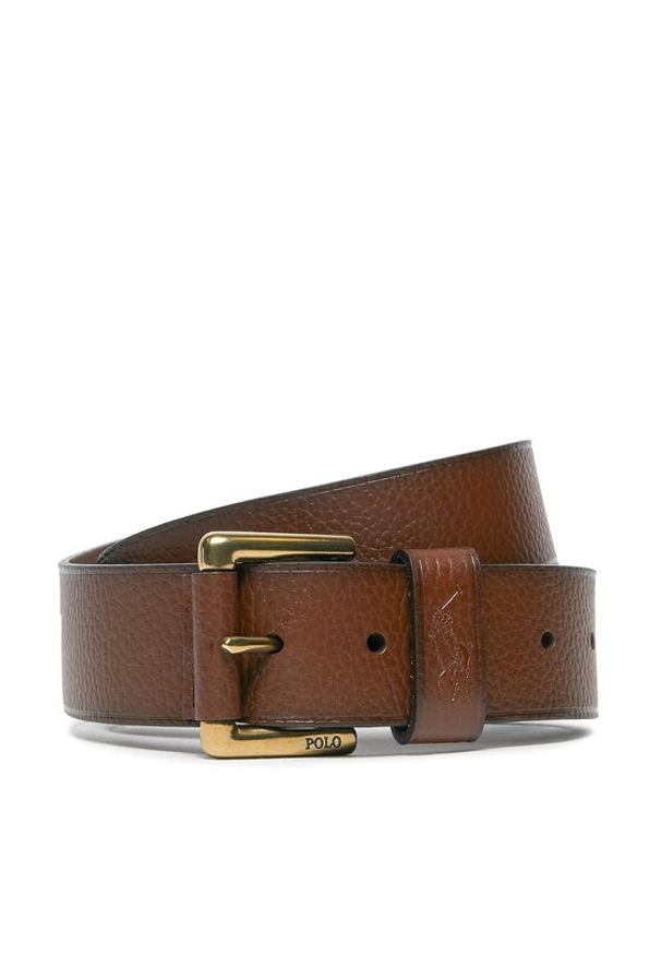 Polo Ralph Lauren Pasek Męski 405898669002 Brązowy. Kolor: brązowy. Materiał: skóra