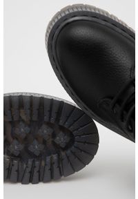 Steve Madden Workery skórzane Skyhy Bootie damskie kolor czarny na platformie. Nosek buta: okrągły. Kolor: czarny. Materiał: skóra. Obcas: na platformie #2