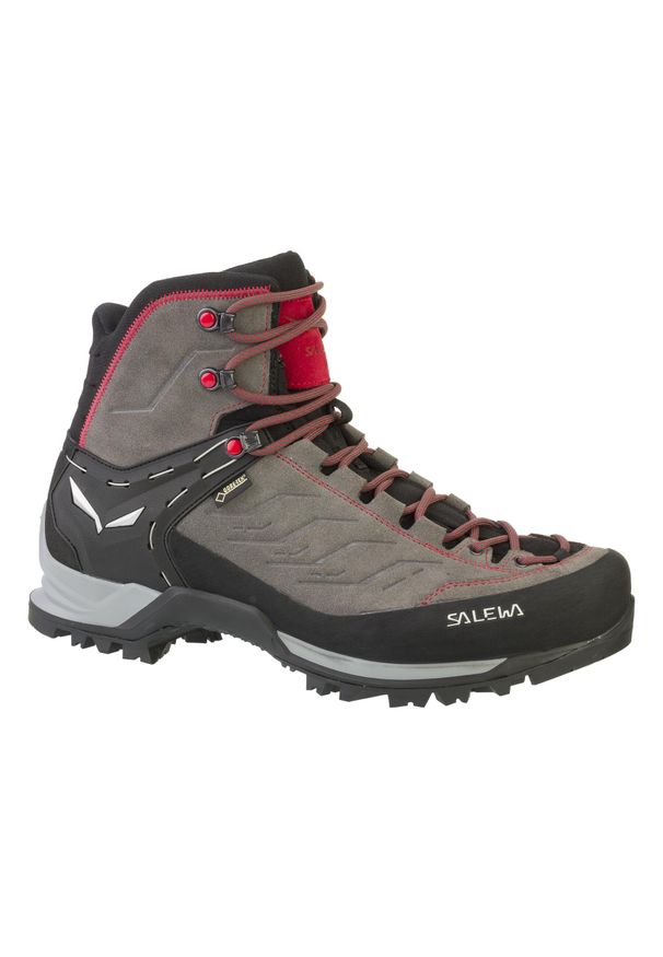 Buty Trekkingowe Męskie Salewa Mtn Trainer Mid Gtx. Wysokość cholewki: za kostkę. Zapięcie: sznurówki. Kolor: zielony, wielokolorowy, czarny, szary. Materiał: materiał, skóra, syntetyk. Szerokość cholewki: normalna