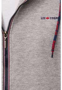 Lee Cooper bluza męska kolor szary z kapturem gładka. Typ kołnierza: kaptur. Kolor: szary. Materiał: dzianina. Wzór: gładki #3