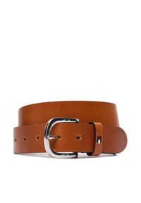 TOMMY HILFIGER - Tommy Hilfiger Pasek Damski New Danny Belt WW0WW11590 Brązowy. Kolor: brązowy. Materiał: skóra #1