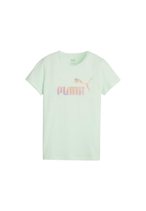 Puma - T-shirt Damski ESS+ Summer Daze. Kolor: zielony. Sport: turystyka piesza