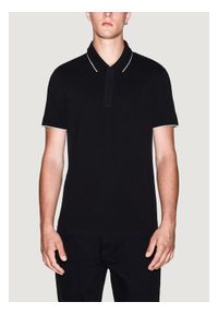Armani Exchange Polo XM001285 AF10366 UC001 Czarny Slim Fit. Typ kołnierza: polo. Kolor: czarny. Materiał: bawełna #1