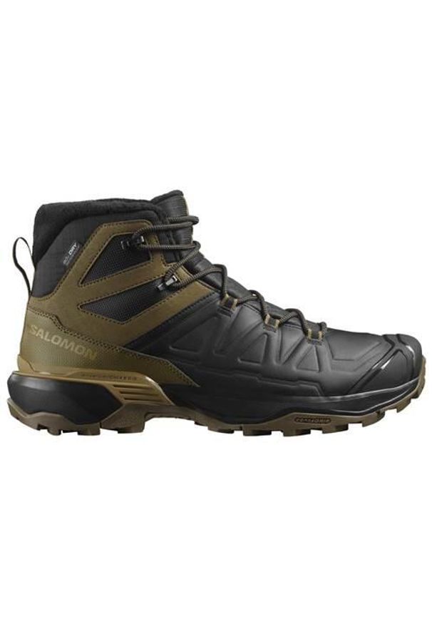 salomon - Buty trekkingowe męskie Salomon X Ultra Snowpilot Wp. Kolor: czarny, wielokolorowy. Materiał: skóra, materiał. Szerokość cholewki: normalna. Sport: turystyka piesza