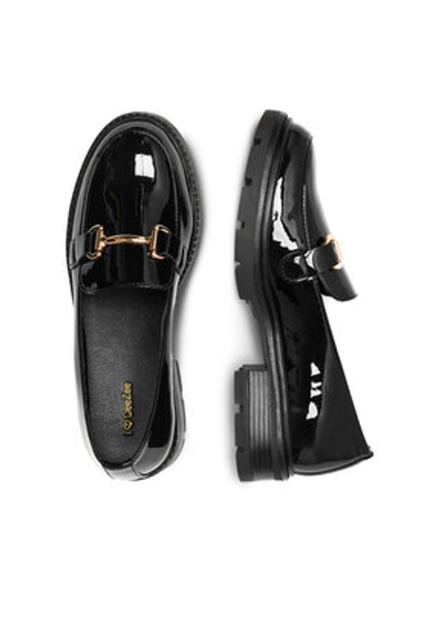 DeeZee Loafersy FLORENCE HY60116-3 Czarny. Kolor: czarny. Materiał: skóra