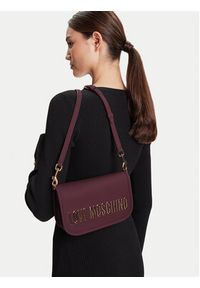 Love Moschino - LOVE MOSCHINO Torebka JC4028PP1NKD0552 Bordowy. Kolor: czerwony. Materiał: skórzane #4