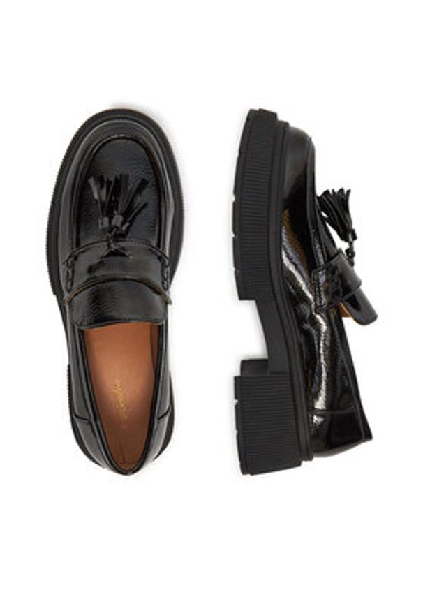 DeeZee Loafersy 60166-2 Czarny. Kolor: czarny. Materiał: materiał, syntetyk