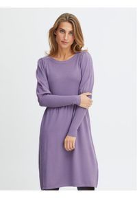Fransa Sukienka codzienna 20611826 Fioletowy Regular Fit. Okazja: na co dzień. Kolor: fioletowy. Materiał: wiskoza. Typ sukienki: proste. Styl: casual #1