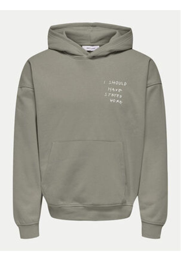 Only & Sons Bluza Aaron 22032544 Szary Oversize. Kolor: szary. Materiał: bawełna
