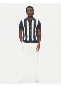 Lindbergh Kardigan 30-804062 Niebieski Relaxed Fit. Kolor: niebieski. Materiał: bawełna