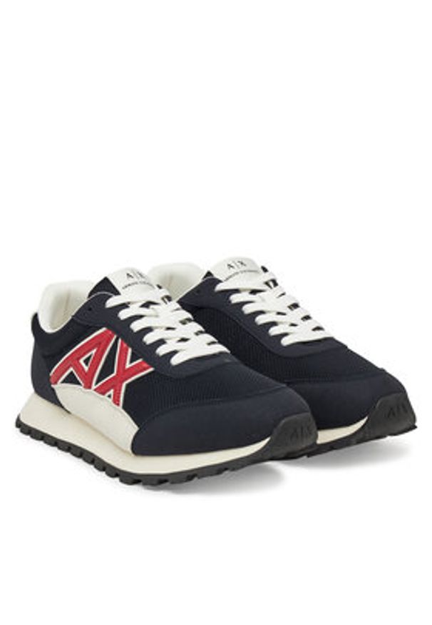 Armani Exchange Sneakersy XUX263 XV942 U661 Granatowy. Kolor: niebieski. Materiał: materiał