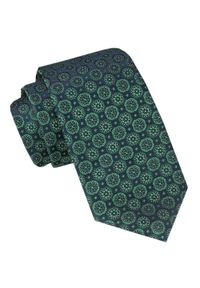 Męski Krawat - Alties - Kolor Zielony, Grochy (Groszki). Kolor: zielony. Materiał: tkanina. Wzór: grochy. Styl: elegancki, wizytowy