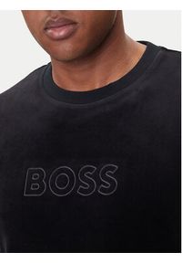 BOSS Bluza Velour 50550636 Czarny Regular Fit. Kolor: czarny. Materiał: bawełna