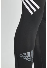 adidas Performance - Spodnie. Kolor: czarny. Materiał: poliester, dzianina, elastan. Technologia: ClimaCool (Adidas). Wzór: nadruk, gładki #4