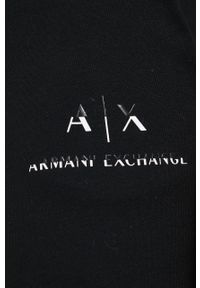 Armani Exchange spodnie dresowe 3LYP94.YJE5Z damskie kolor czarny gładkie. Kolor: czarny. Materiał: dresówka. Wzór: gładki #3
