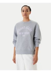 Tommy Jeans Bluza Varsity DW0DW21202 Szary Boxy Fit. Kolor: szary. Materiał: bawełna