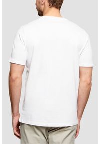 Guess - GUESS Biały bawełniany t-shirt męski Patch, Rozmiar L. Okazja: na co dzień. Kolor: biały. Materiał: bawełna. Styl: casual, klasyczny #3
