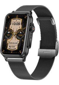 Smartwatch Rubicon SmartWatch Rubicon RNCF06 czarna bransoleta BT Call. Rodzaj zegarka: smartwatch. Kolor: czarny