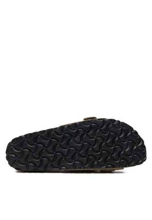Birkenstock Klapki Oita Braided 1026730 Brązowy. Kolor: brązowy. Materiał: skóra