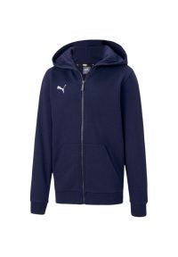 Bluza z kapturem Puma Teamgoal 23 Casuals Hooded Jacket Jr, Dzieci. Typ kołnierza: kaptur. Kolor: niebieski. Materiał: materiał, bawełna #1