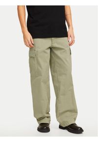 Jack & Jones - Jack&Jones Spodnie materiałowe Bill 12269379 Beżowy Wide Leg. Kolor: beżowy. Materiał: bawełna #1