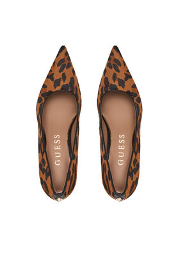 Guess Szpilki FLFPYY LEA08 Kolorowy. Materiał: skóra. Wzór: kolorowy. Obcas: na szpilce