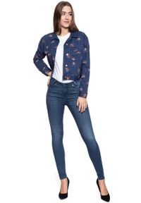 Wrangler - DAMSKA KURTKA JEANSOWA WRANGLER RETRO CROP JACKET BLUE DEPTHS W417WSXJY. Materiał: jeans. Styl: retro #6