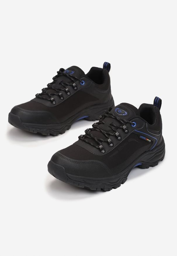 Born2be - Czarne Buty Sportowe Genael. Wysokość cholewki: przed kostkę. Nosek buta: okrągły. Zapięcie: sznurówki. Kolor: czarny. Materiał: guma, materiał. Szerokość cholewki: normalna