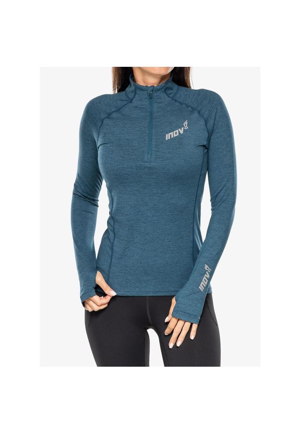 Bluza biegowa damska Inov-8 Train Elite Mid LSZ. Kolor: niebieski