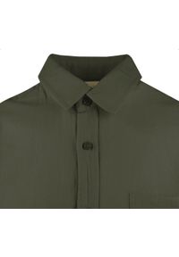 Koszula Weekendowa z Lnem, Krótki Rękaw - Brave Soul - Khaki. Okazja: na co dzień. Kolor: brązowy. Materiał: bawełna, len. Długość rękawa: krótki rękaw. Długość: krótkie. Styl: casual #4