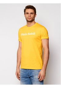 Drivemebikini T-Shirt Unisex Plein Soleil 2020-DRV-003_YEL Żółty Relaxed Fit. Kolor: żółty. Materiał: bawełna #4