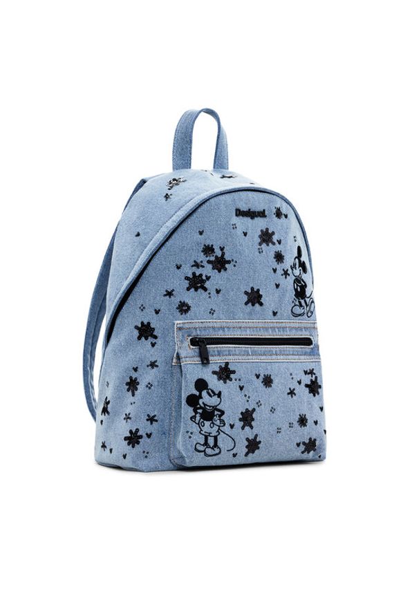 Desigual Plecak Mickey Spl 25SAKD03 Niebieski. Kolor: niebieski. Materiał: materiał