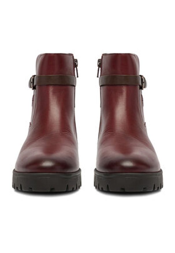 Lasocki Botki CEO-WI23-DAGA-01 Bordowy. Kolor: czerwony. Materiał: skóra