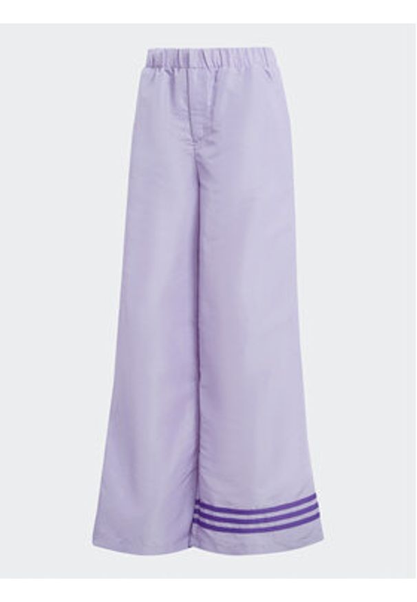 Adidas - adidas Spodnie dresowe Wide Leg Tracksuit Bottoms IC5443 Fioletowy. Kolor: fioletowy. Materiał: syntetyk