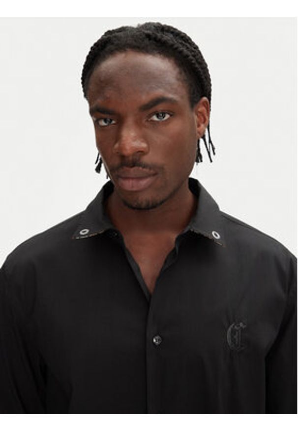 Just Cavalli Koszula 78OAL2A0 Czarny Relaxed Fit. Kolor: czarny. Materiał: bawełna