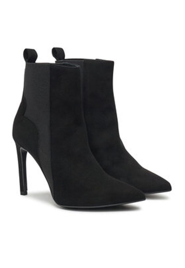 Baldowski Botki D04901-1451-001 Czarny. Kolor: czarny. Materiał: zamsz, skóra