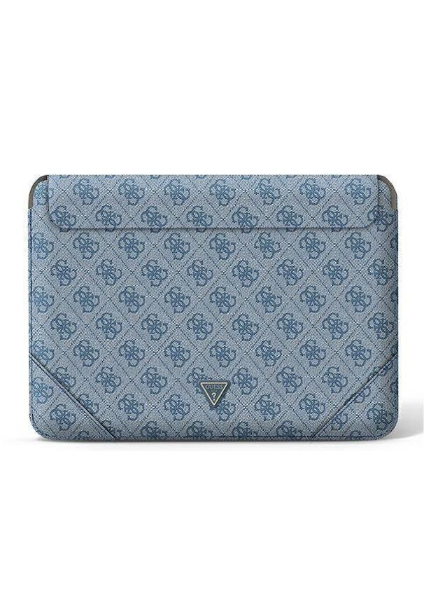 Pokrowiec Guess 4G Uptown Triangle Logo Sleeve - 13'' / 14'' niebieski. Kolor: niebieski