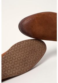 Wojas - Sztyblety skórzane. Nosek buta: okrągły. Kolor: brązowy. Materiał: skóra. Szerokość cholewki: normalna. Wysokość obcasa: bez obcasa #3