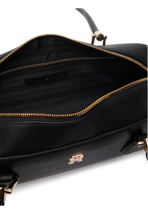 TOMMY HILFIGER - Tommy Hilfiger Torebka Th Grace Shoulder Bag AW0AW18748 Czarny. Kolor: czarny. Materiał: skórzane