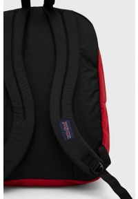 JanSport - Jansport plecak kolor czerwony duży z aplikacją. Kolor: czerwony. Wzór: aplikacja #3