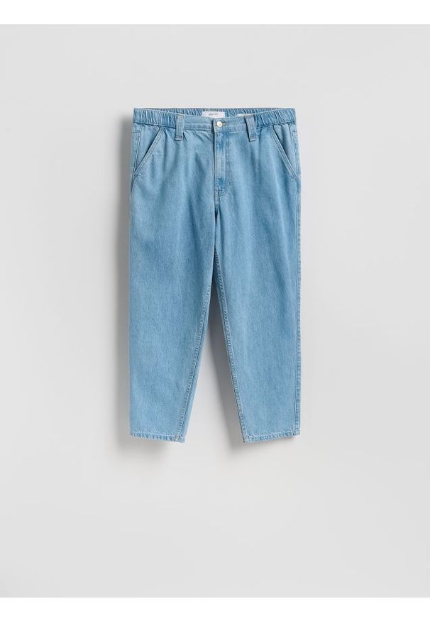 Reserved - Jeansy carrot fit - niebieski. Kolor: niebieski